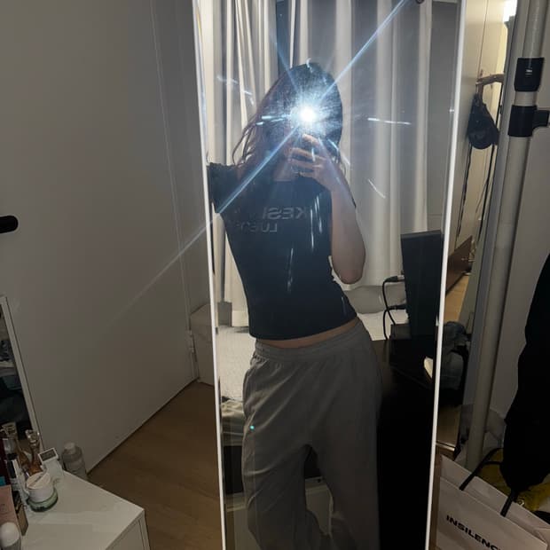 이지 갭 yeezy gap 라이트 띤 스웻팬츠 포에틱그레이 S