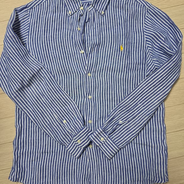 폴로 스트라이프 린넨 셔츠 클래식 M(100)