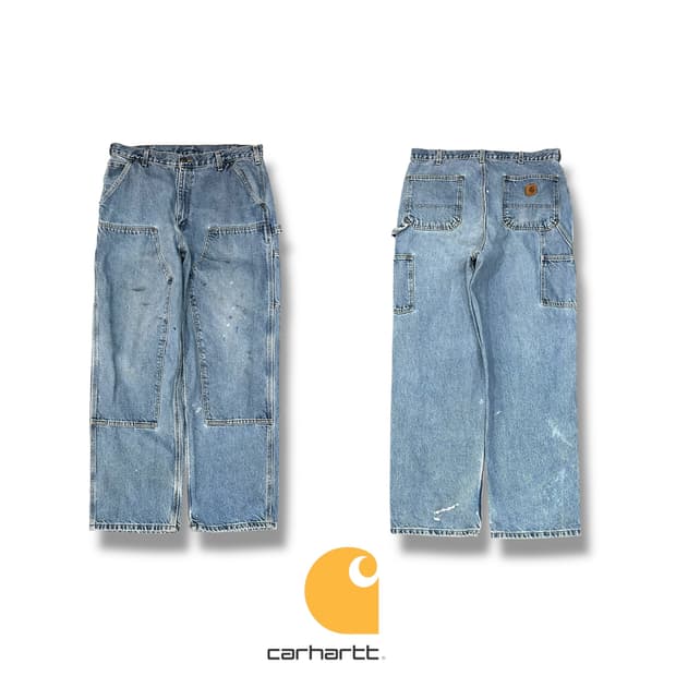  칼하트 데님 더블니 팬츠 y13043