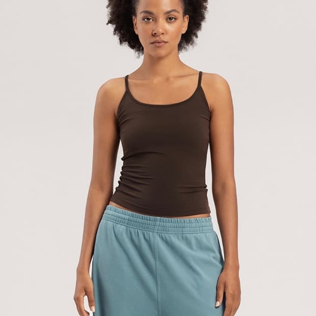 S) 부디무드라 Carrie 핫 퍼지 탱크탑 브라운