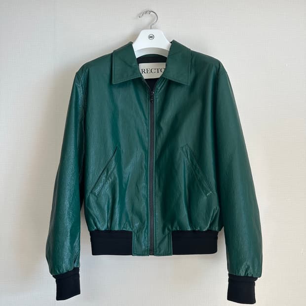 [M] 22SS 렉토 딥그린 레더 자켓