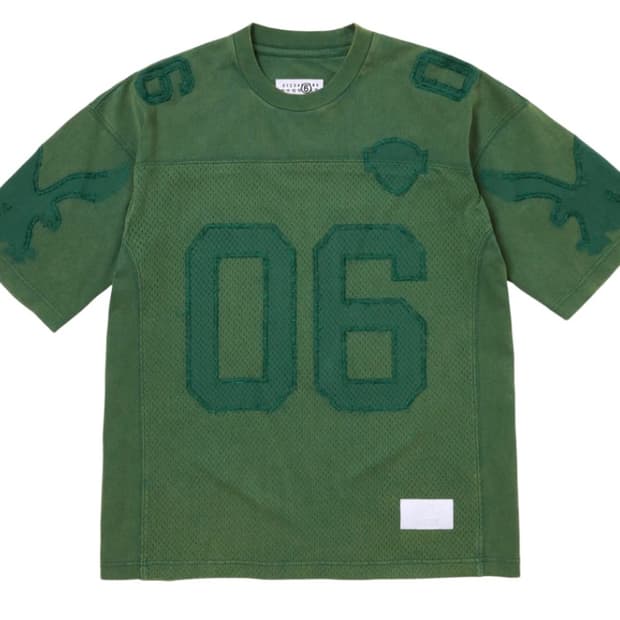 슈프림 x MM6 메종 마르지엘라 코튼 풋볼 저지 그린 