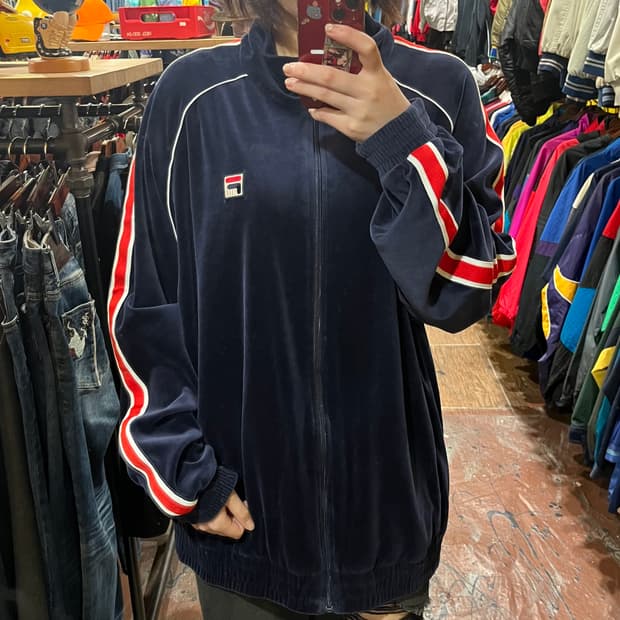 [HI] 휠라 집업 네이비