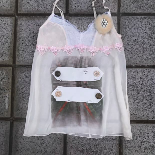 Button Sheer Cami