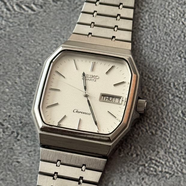 세이코 Seiko Chronos 쿼츠 스퀘어