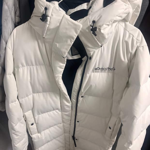 디스커버리 롱패딩 화이트 95