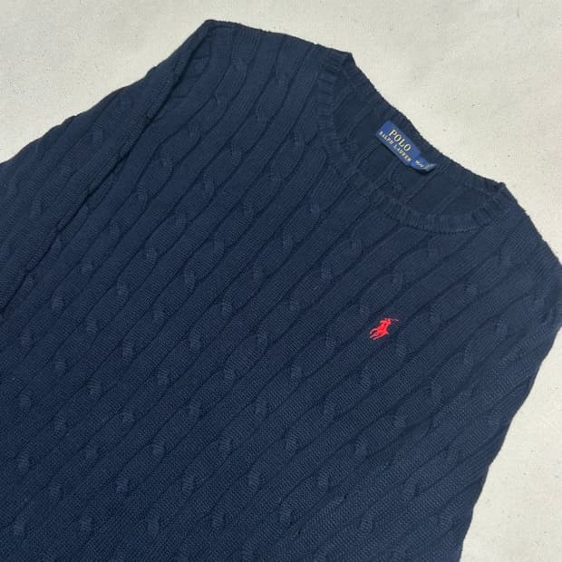 M 폴로랄프로렌 여성용 네이비 니트