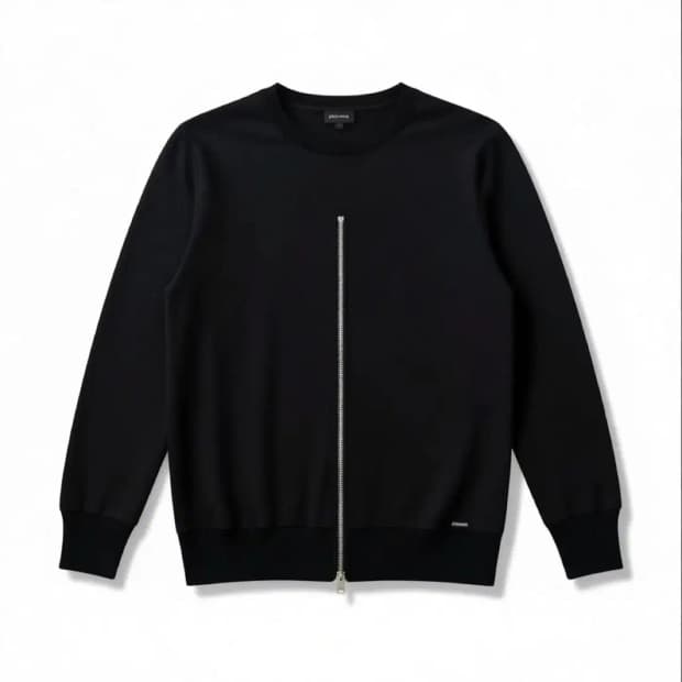 DIESEL 블랙 지퍼 맨투맨 S 90