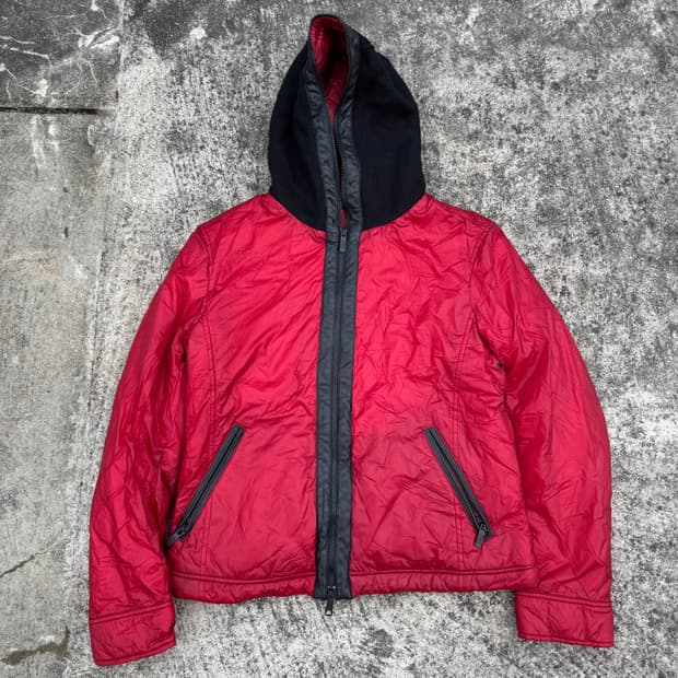 [M~L] 알마니 꼴레지오니 발수 나일론 후드 점퍼 