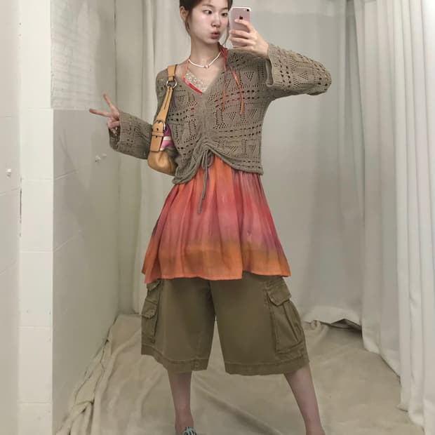 🪸 빈티지 보헤미안 히피 하구미 코디 세트