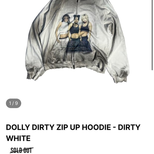 파코서플라이 dolly dirty zip up hoodie