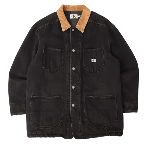 90s 켈빈클라인 블랭킷라이닝 헤비웨이트 초어코트 자켓 