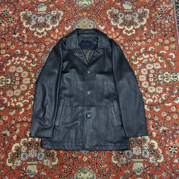 [착용샷] 샐리 존 뉴욕 리얼 레더 카코트 L