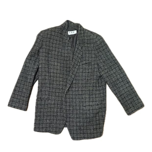 빈티지 체크 자켓