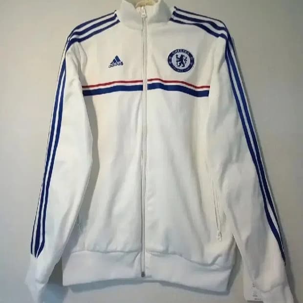 아디다스 희귀 첼시 흰파 화이트 블루 트랙탑 져지집업 95/M