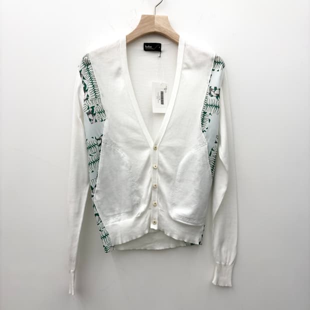 PATTERN CARDIGAN WHITE