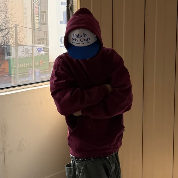 MADE IN USA 90‘s 러셀 후드티 버건디