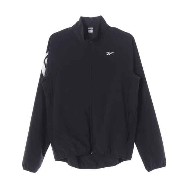 리복 사이드 로고 블랙 집업 자켓 L