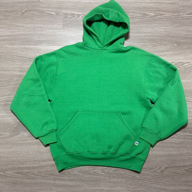 90s 러셀 후드티 그린 usa made