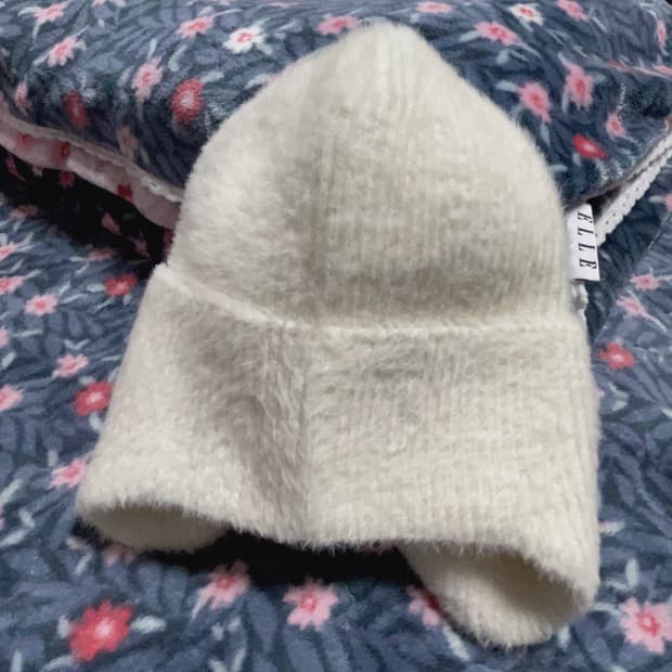 화이트 앙고라 비니