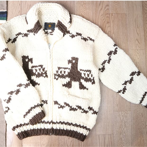 캐나다 핸드메이드 양모100% 인디언 코위찬 스웨터 cowichan

