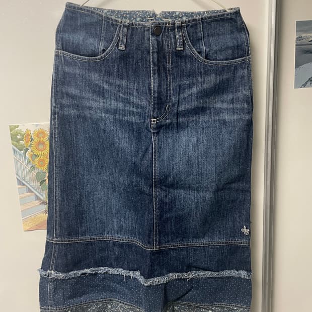 빈티지 청치마 키치 모리걸 스커트