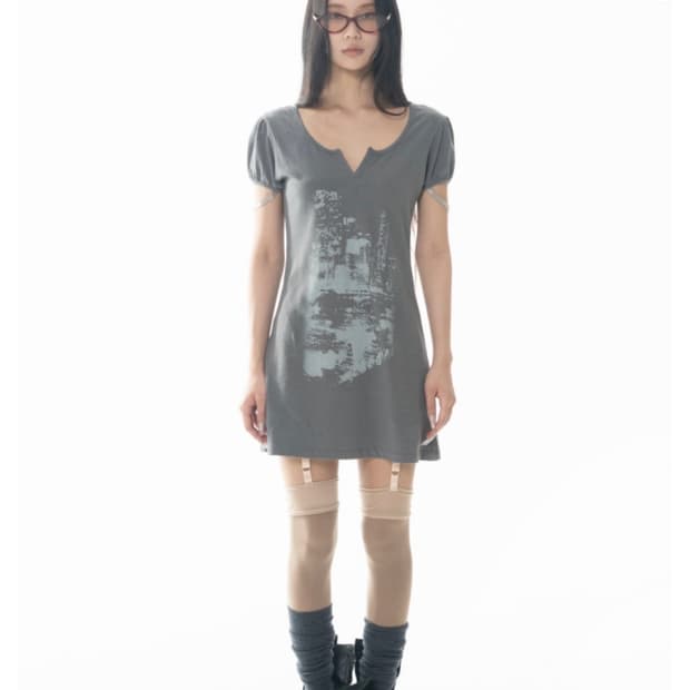 오스하이 원피스 City Dress Charcoal