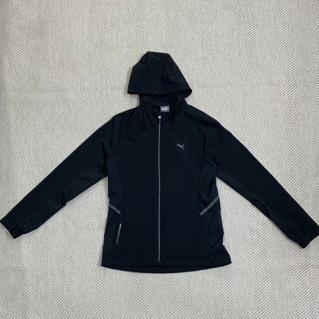퓨마 블랙 후드 바람막이 M