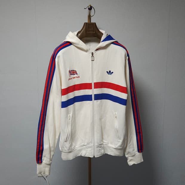 105 ) 아디다스 파이어버드 신영국 코튼 후드 집업