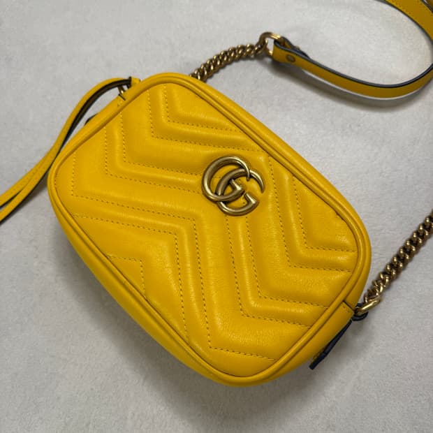 구찌 GG 마몬트 마틀라세 미니백