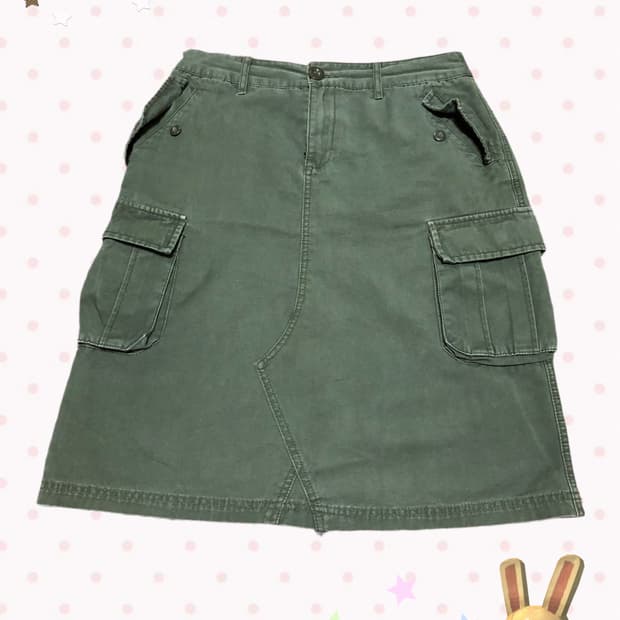 Khaki cago skirt