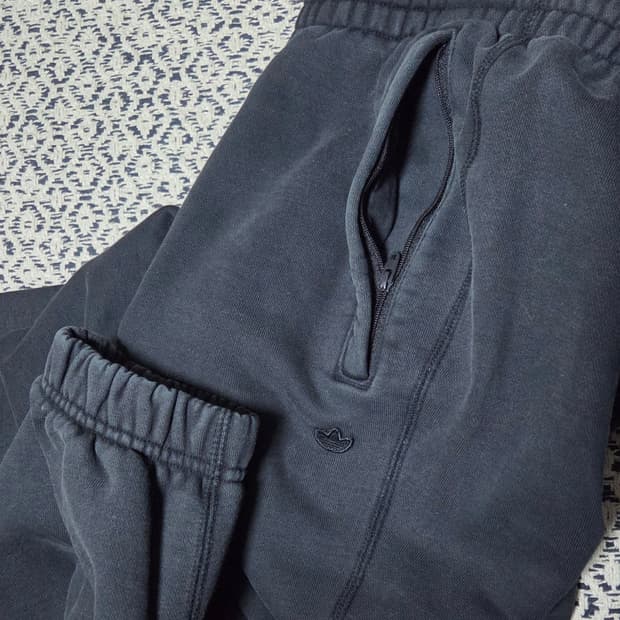 아디다스 블랙로고 피그먼트 스웻 조거 팬츠 M(30~34)