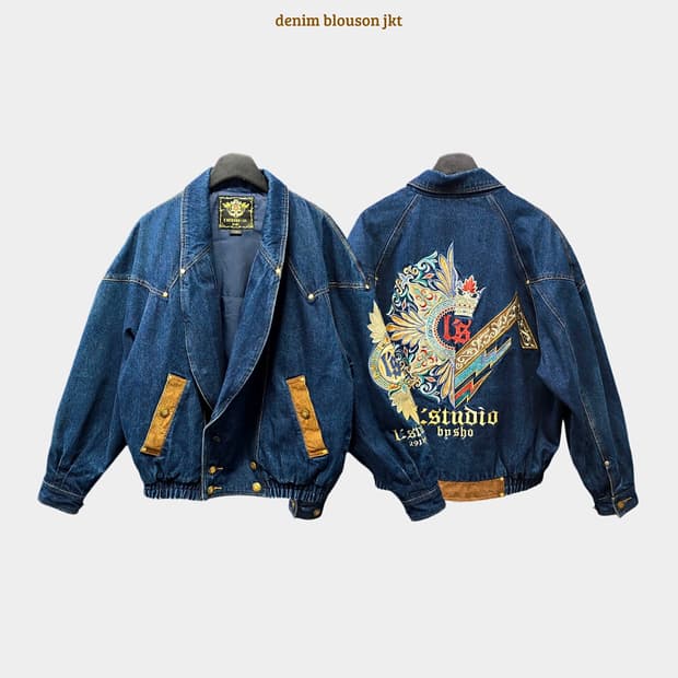 L’ Studio 291 by sho 자수 데님 블루종 자켓