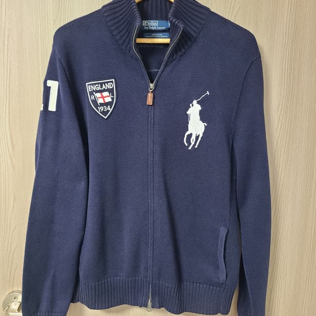 폴로랄프로렌 잉글랜드 빅포니 투웨이 니트집업 L
