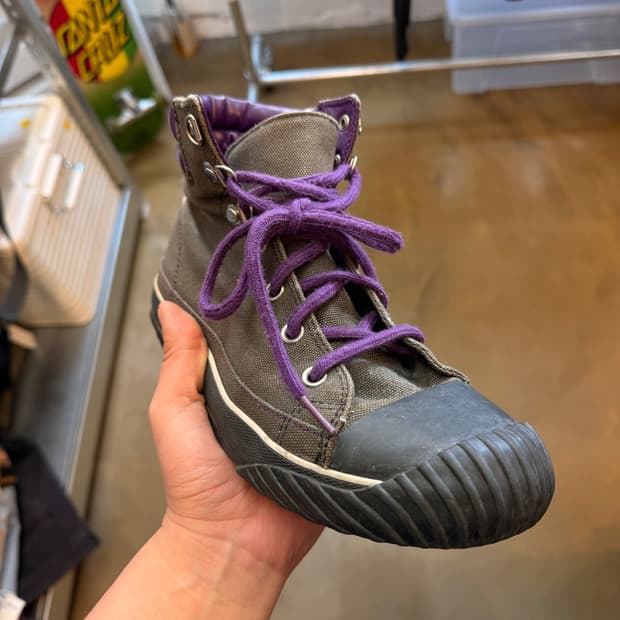 00S 컨버스 퍼플 스트랩 하이탑 트래킹 아미 트레이너 260