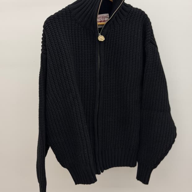 STU 하이넥 집업스웨터L(민트급)