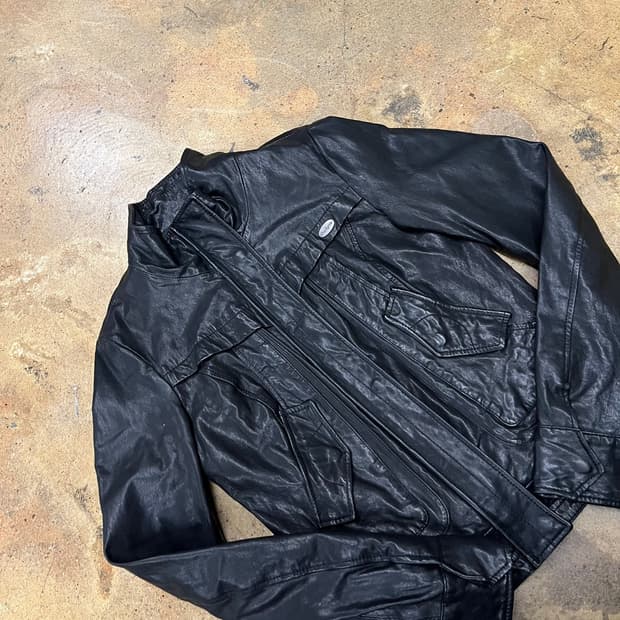 [정품/S] 버커루 블랙 가죽 자켓 라이더 스타일 b18