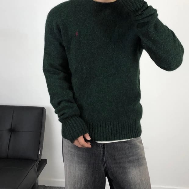 폴로 정품 니트 그린