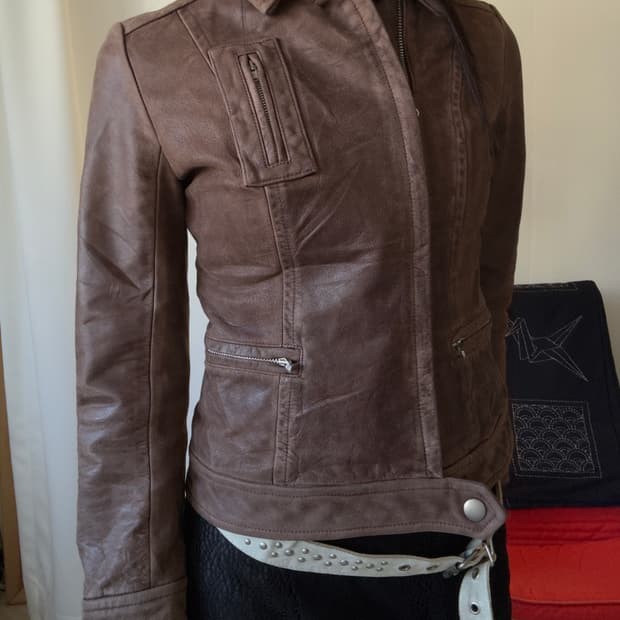 [JILL STUART] Cowhide Leather Jacket