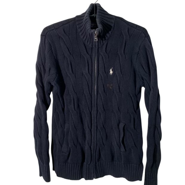 폴로 랄프로렌 꽈배기 니트 집업