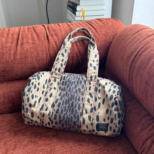 Head Porter leopard boston bag