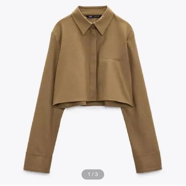 자라 ZARA 크롭 셔츠