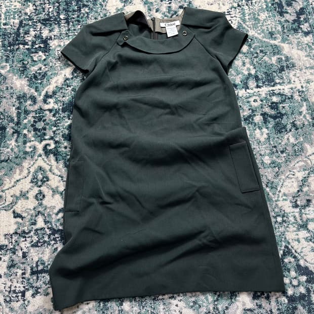 Chloe France 끌로에 카본 넥 라인 원피스 (38)
