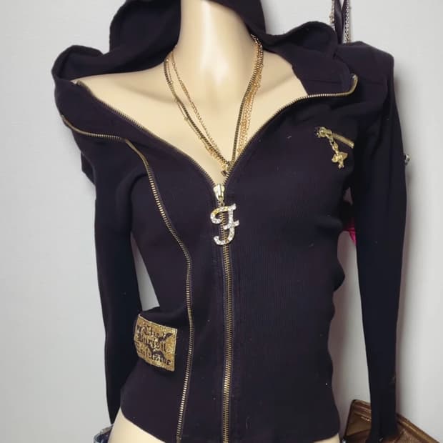 오네갸루 y2k 빈티지 후드집업