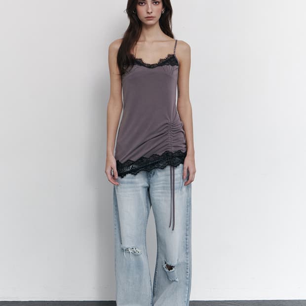 플리즈노팔로우 Pia Lace Slip Mini Dress