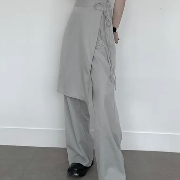 랩 스커트 팬츠