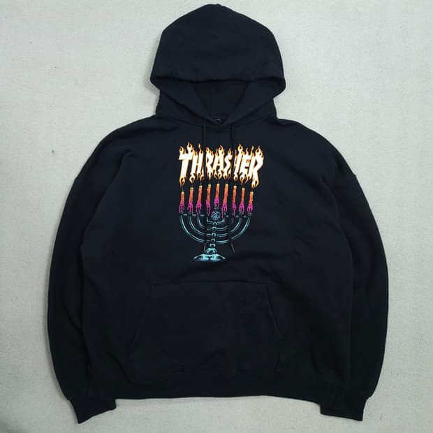 트레셔 메노라 후드 XL 블랙