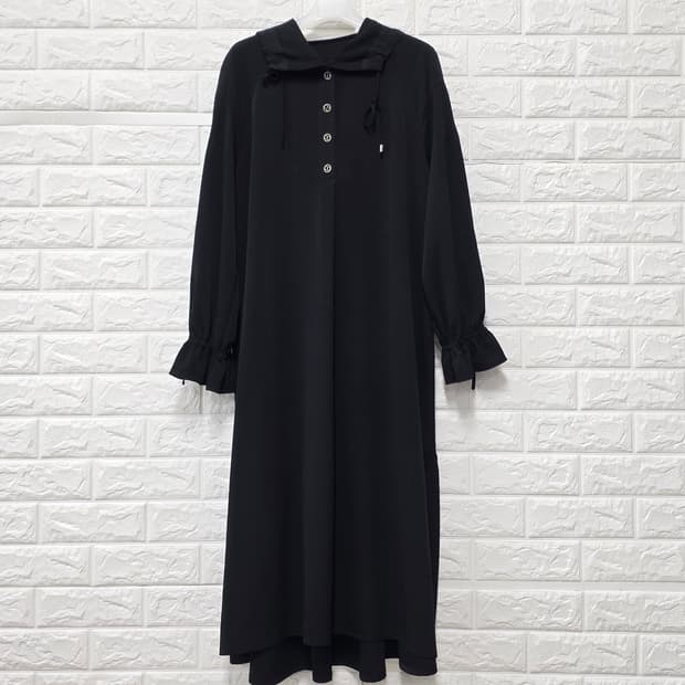 택포// ZOOC 주크 블랙 롱 후드 원피스 S