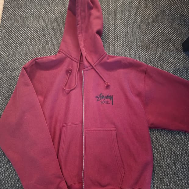 스투시 서울 후드집업 XL 와인