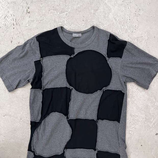 ad 2002 패치워크 하프 티셔츠